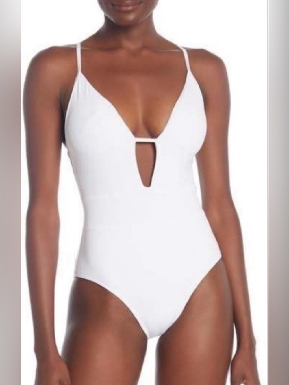 BECCA Loredo Plunging Cutout One Piece Swimsuit Size M
